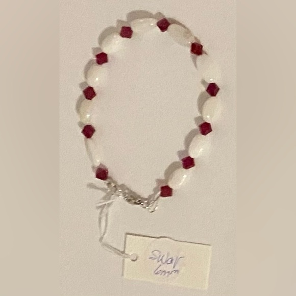 NEW Snow Quartz crystal bracelet and Swarovski crystals - Picture 2 of 3